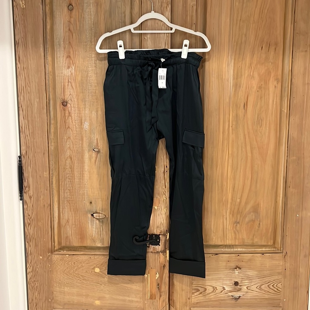 Cami New York green silk cargo pant size s NWT